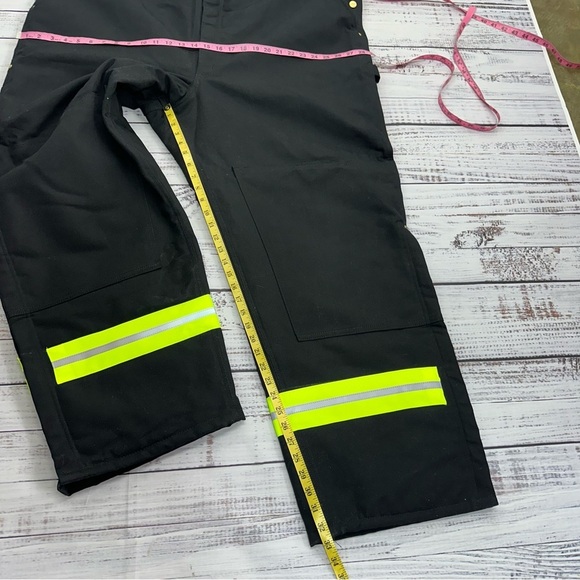 Carhartt Men’s size 54 x 32 Black Insulated Reflective Duck Bib Overalls NEW R02 - Picture 14 of 16
